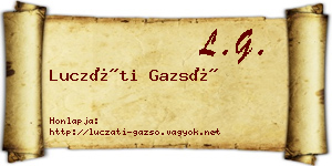 Luczáti Gazsó névjegykártya